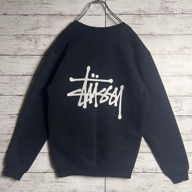 STUSSY(ステューシー)の【大人気】 STUSSY スウェット 両面プリントロゴ ショーンフォント M メンズのトップス(スウェット)の商品写真