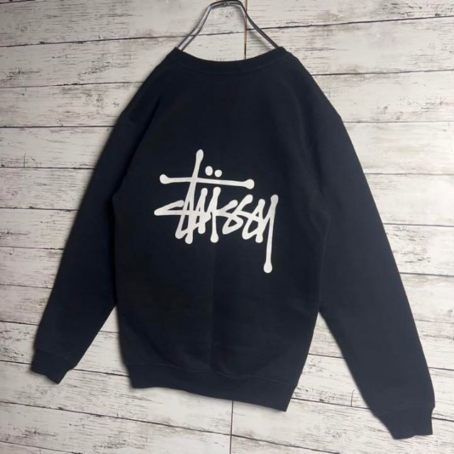 STUSSY(ステューシー)の【大人気】 STUSSY スウェット 両面プリントロゴ ショーンフォント M メンズのトップス(スウェット)の商品写真