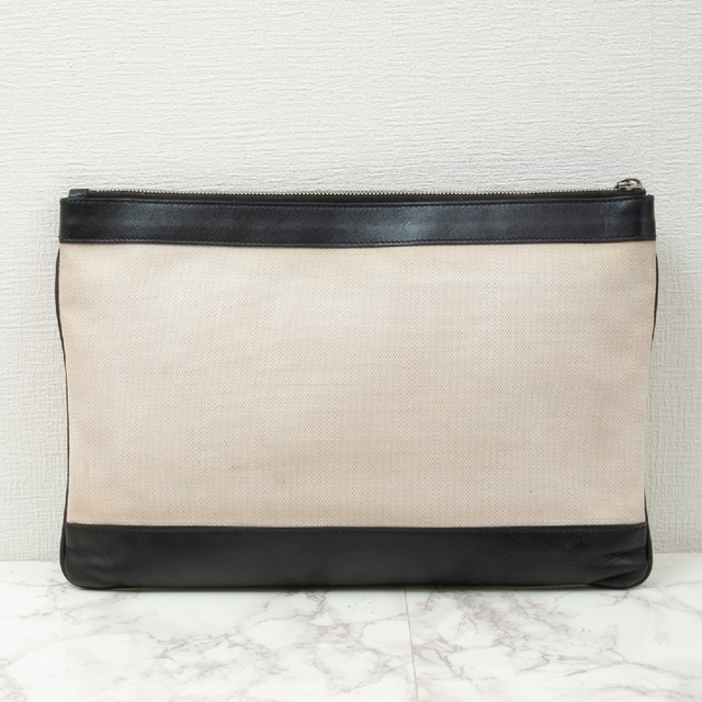 美品】BALENCIAGA(バレンシアガ) ネイビークリップクラッチバッグ 新作
