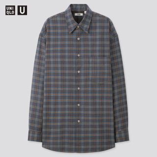 ユニクロ(UNIQLO)のuniulo u ライトフランネルワイドフィットチェックシャツ（長袖）(シャツ)