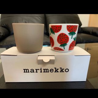 マリメッコ(marimekko)のmarimekko コーヒー カップ マンシッカ オイヴァ 各1の2個セット(食器)