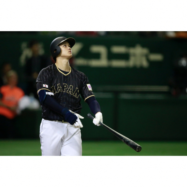 MIZUNO(ミズノ)の【新品・未使用】大谷翔平　2017年侍ジャパン　レプリカユニフォームＬ-Oサイズ スポーツ/アウトドアの野球(応援グッズ)の商品写真