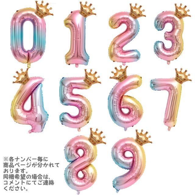取寄商品 ☆ナンバーバルーン☆ レインボー 数字 風船 バースデー 誕生日 通販