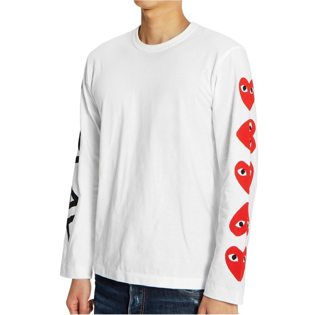 COMME des GARCONS(コムデギャルソン)の【即発】COMME des GARCONS メンズ ハートプリント 長袖Tシャツ メンズのトップス(Tシャツ/カットソー(七分/長袖))の商品写真