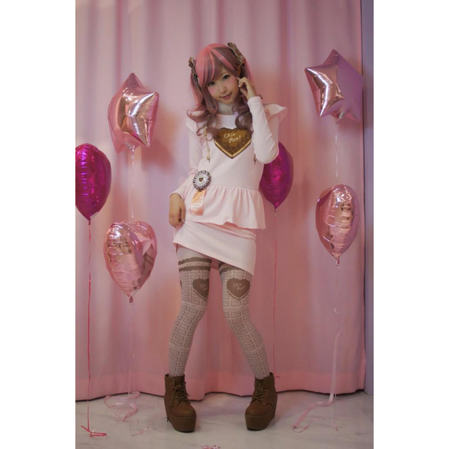 Angelic Pretty(アンジェリックプリティー)のKOKOkim Fall in Chocolate タイツ レディースのレッグウェア(タイツ/ストッキング)の商品写真