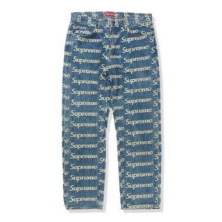 Supreme - Supreme Frayed Logos Regular Jean Blueの通販 by ...