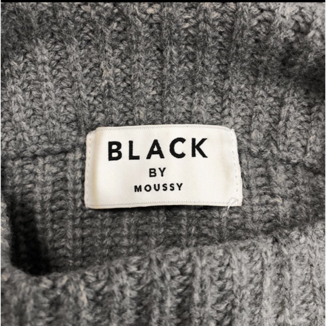 BLACK by moussy(ブラックバイマウジー)の【ブラックバイマウジー】ボリューム袖　アゼハイネックニット　ウール　袖バルーン レディースのトップス(ニット/セーター)の商品写真