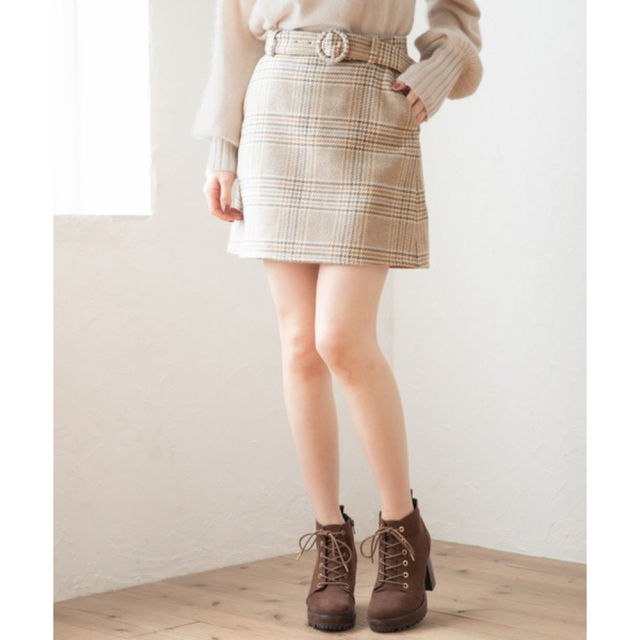heather(ヘザー)のイノセントチェックミニスカート レディースのスカート(ミニスカート)の商品写真