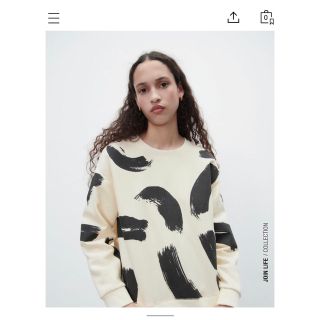 ザラ(ZARA)のZARA ザラ プリント入りスウェットシャツ(トレーナー/スウェット)