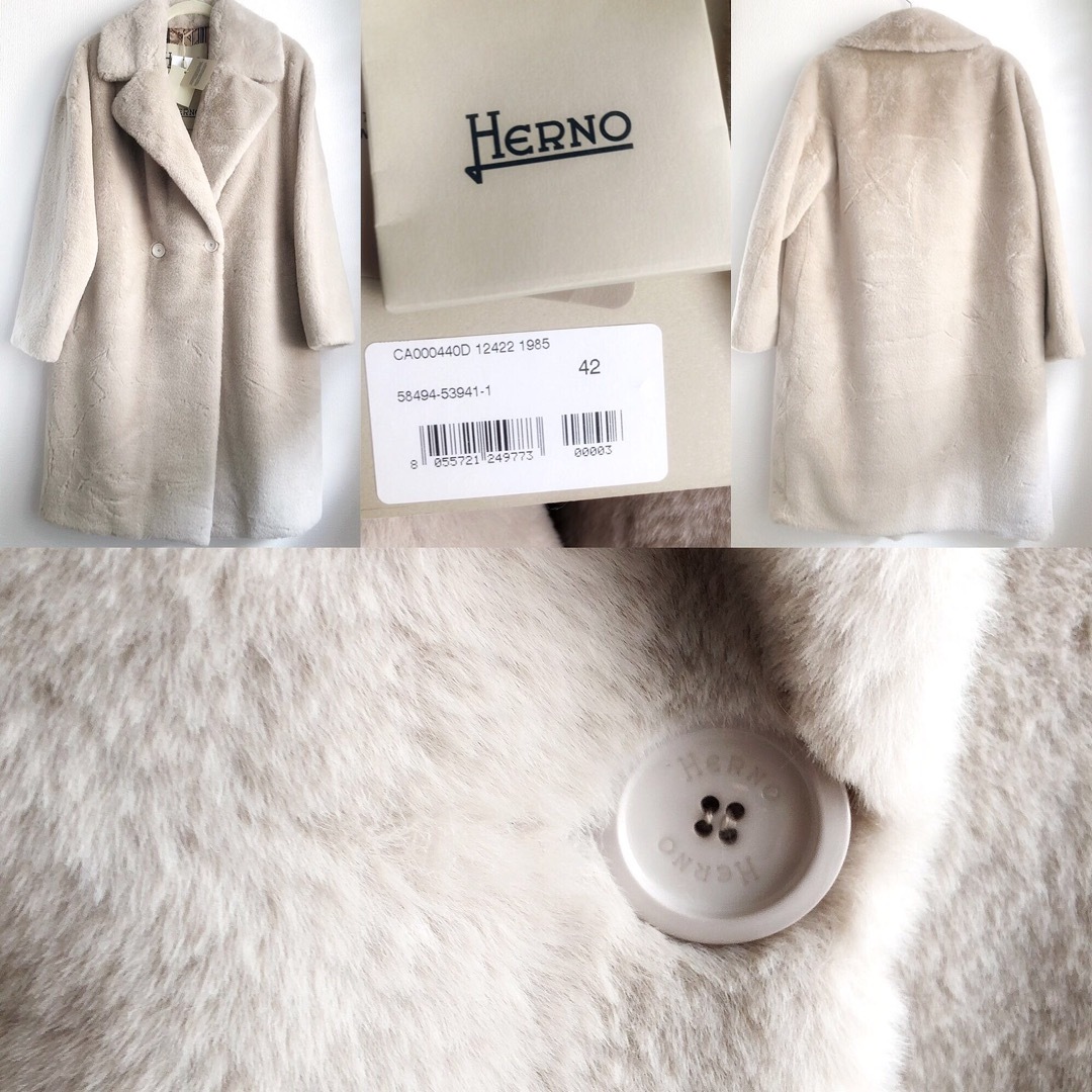 HERNO - 雑誌掲載*HERNO CA000440D ヘルノ エコファー コート 42 HERNO - 雑誌掲載*HERNO CA000440D ヘルノ エコファー コート 42