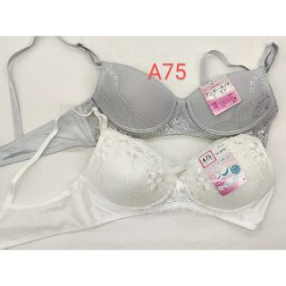 サイズA75,フルカップブラジャー、アンダーメッシュ、2色セット、お買い得(ブラ)