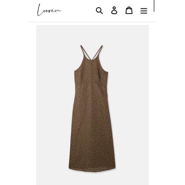 louren ワンピース　flower jacquard flare dress