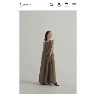 louren ワンピース　flower jacquard flare dress