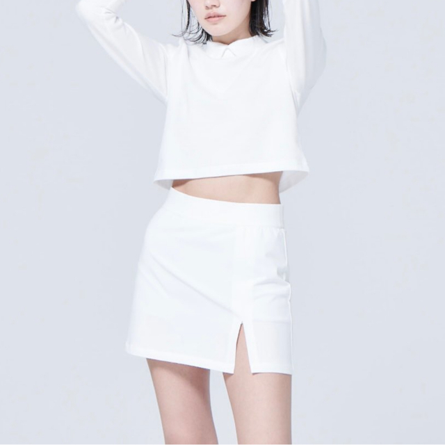 SUIC GOLF】TOKI SLIT SKIRT (xs・ホワイト)-