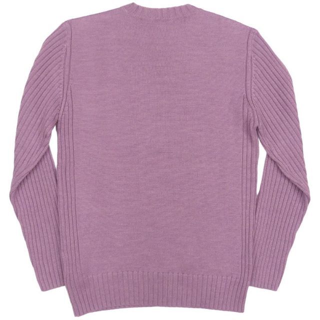 廃盤 バーバリー セーター ニット M メンズ 長袖 紫 刺繍 HN1686