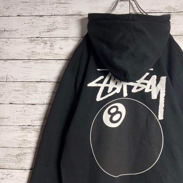 STUSSY - 【大人気】 STUSSY パーカー 8ボール 両面プリント 即