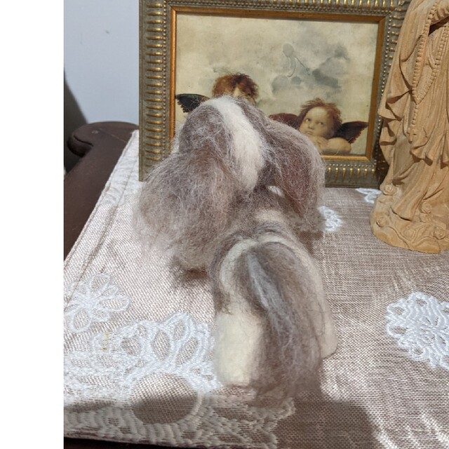 羊毛フェルト　ハンドメイド　シーズー ハンドメイドのぬいぐるみ/人形(ぬいぐるみ)の商品写真