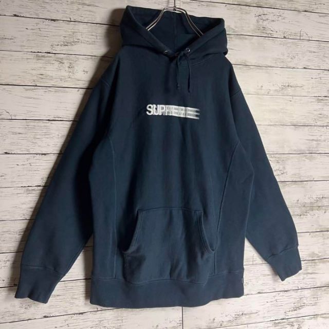 定番カラー【希少デザイン】Supreme デカロゴ　即完売モデル　入手困難　パーカー　L