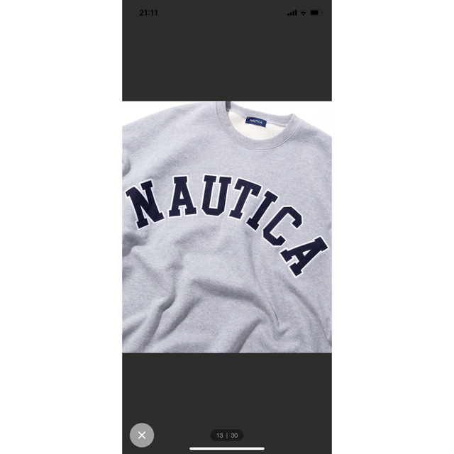 NAUTICA(ノーティカ)のNAUTICA/ノーティカ アーチロゴクルーネックスウェットシャツ メンズのトップス(スウェット)の商品写真