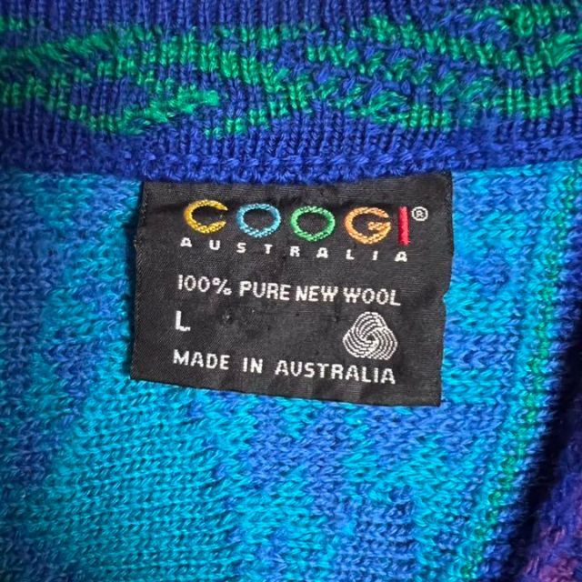 COOGI(クージー)の【幻の一点モノ】COOGI カーディガン 立体 編み込み 3D 入手困難Cボタン メンズのトップス(カーディガン)の商品写真