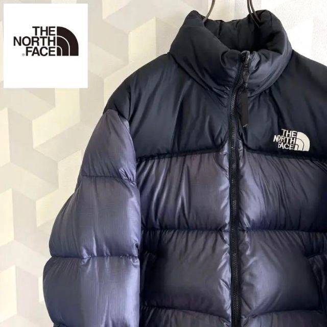 【ザノースフェイス】状態○ ヌプシ ダウンジャケット 黒紫 northface