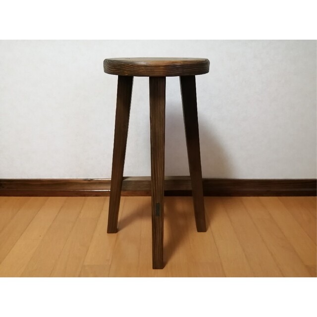 木製スツール　高さ58cm　丸椅子　stool　猫犬 1
