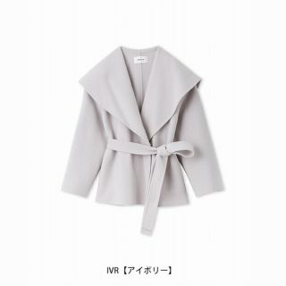 美品♡ フレイアイディー ショールカラーショートリバーコート ビッグラペル 0