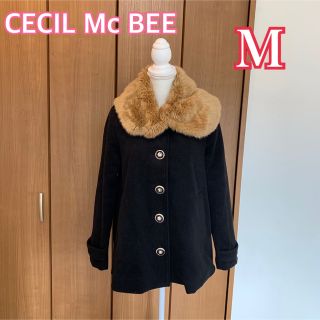 セシルマクビー(CECIL McBEE)の最終値下げ★CECIL Mc BEE セシルマクビー ファー付き♡可愛い黒コート(ロングコート)