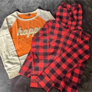 ギャップキッズ(GAP Kids)のトレーナー　パーカー　オレンジ　赤　黒　まとめ売り(ジャケット/上着)