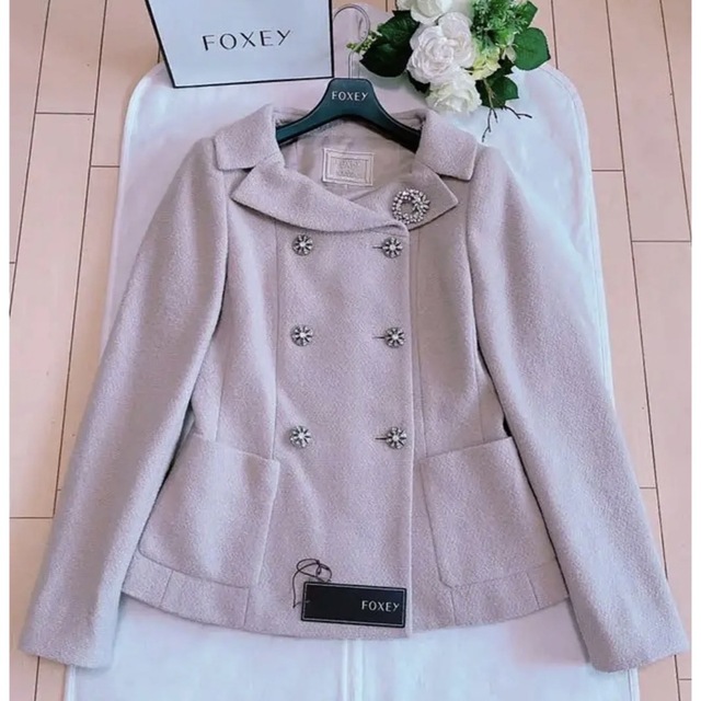 FOXEY 2020年ジュエル女優襟ジャケット38新品 rene おしゃれ www.synple.fr