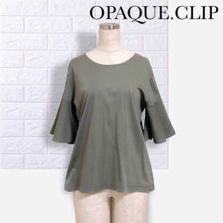 オペークドットクリップ(OPAQUE.CLIP)のオペークドットクリップ フレア 袖 Tシャツ(Tシャツ(半袖/袖なし))