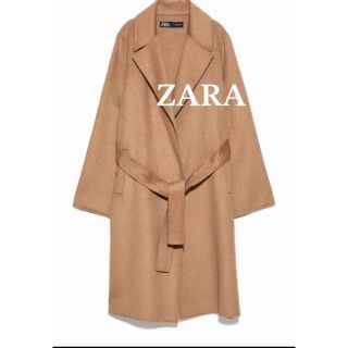 ザラ(ZARA)のお値下げ＊ダブルフェイスコート＊キャメル＊ローブコート(ロングコート)