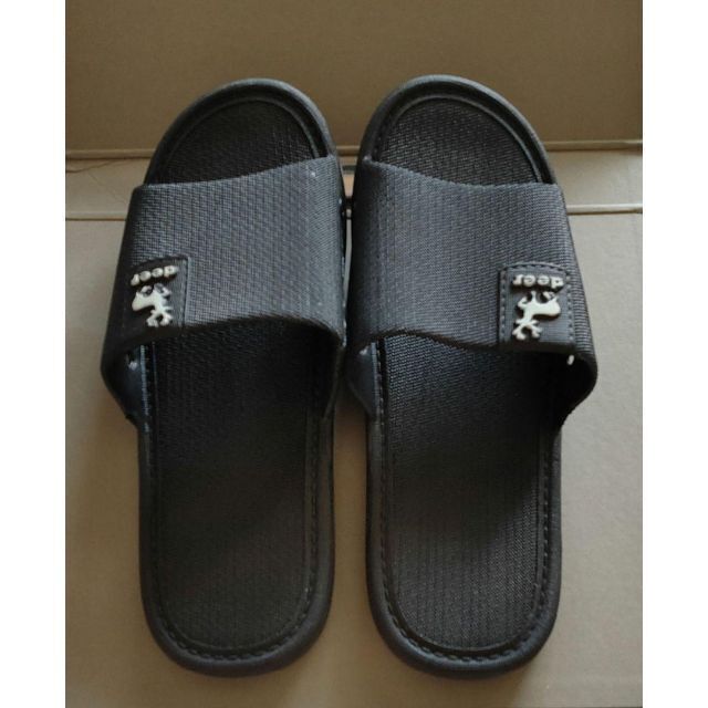 【サンダル 鹿 黒】】ベランダ 浴室 外履き 室内 男女兼用 柔らか ブラック レディースの靴/シューズ(サンダル)の商品写真