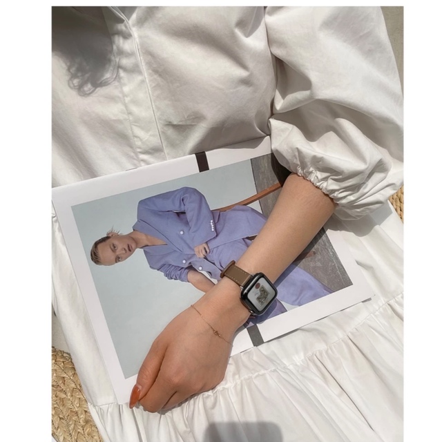 Apple Watch レザーバンド　ベルト　アップルウォッチ レザー 韓国雑貨 レディースのファッション小物(腕時計)の商品写真