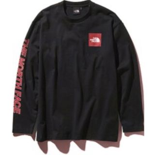 ザノースフェイス(THE NORTH FACE)のノースフェイス スクエアロゴ 長袖Tシャツ S 黒(Tシャツ/カットソー(半袖/袖なし))