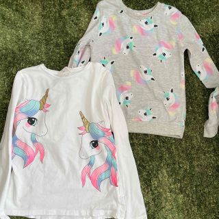 エイチアンドエム(H&M)のH&Mカットソーユニコーン２枚(Tシャツ/カットソー)