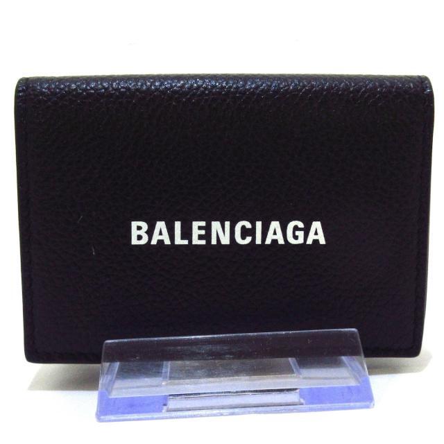 バレンシアガ 3つ折り財布美品  594312 黒