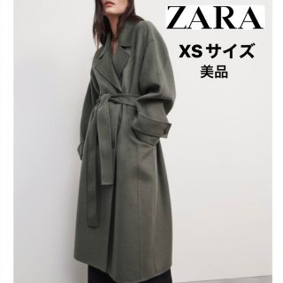 ザラ チェスターコート(レディース)(グリーン・カーキ/緑色系)の通販 ザラ チェスターコート(レディース)(グリーン・カーキ/緑色系)の通販