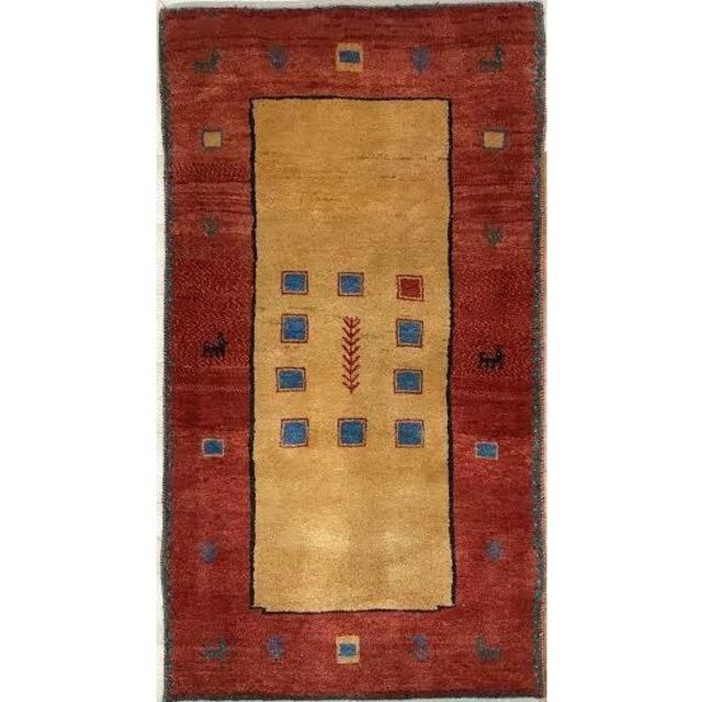 新しいコレクション 【151cm×82cm】ギャッベ 手織り イラン【7082