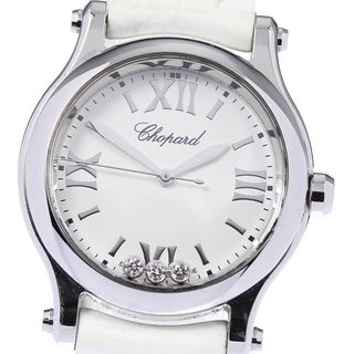 ショパール(Chopard)の☆良品★箱・保証書付き【Chopard】ショパール ハッピースポーツ 3Pダイヤ 8590 クォーツ レディース_715494【ev10】(腕時計)