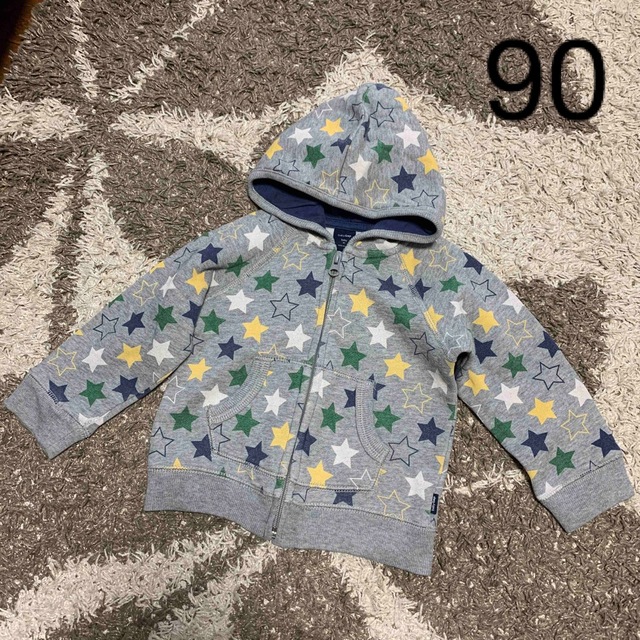 babyGAP(ベビーギャップ)のBaby GAP 星柄パーカー 90㎝ 裏起毛 キッズ/ベビー/マタニティのキッズ服男の子用(90cm~)(ジャケット/上着)の商品写真