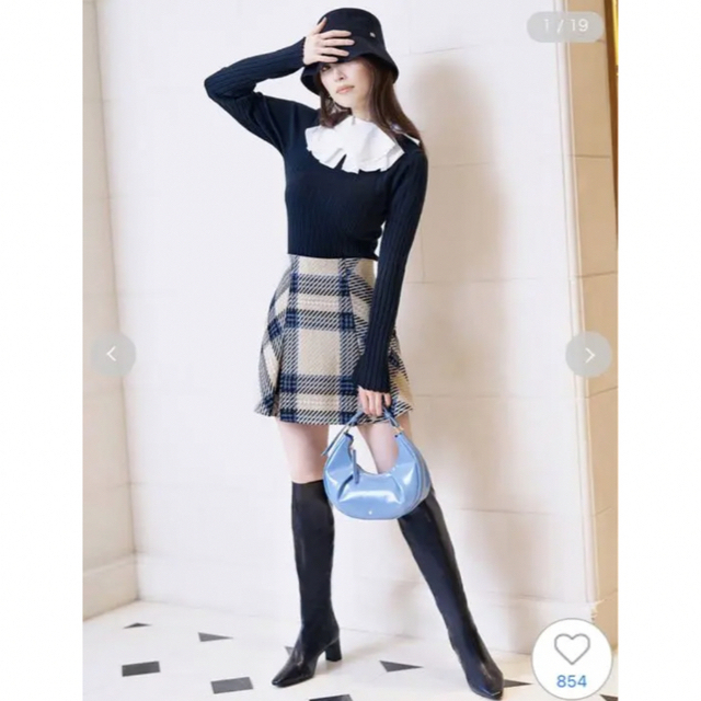 ロービングチェックミニスカート IVR size0-