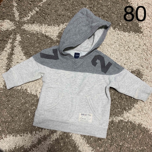 babyGAP(ベビーギャップ)のBaby GAP パーカー 80㎝ 裏起毛 キッズ/ベビー/マタニティのベビー服(~85cm)(トレーナー)の商品写真