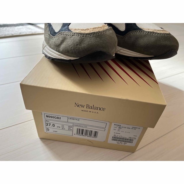 NEWBALANCE M990GB2 US9D 美品メンズ