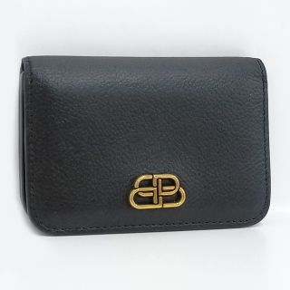 バレンシアガ(Balenciaga)のBALENCIAGA カードケース BB メタルロゴ レザー ブラック(財布)