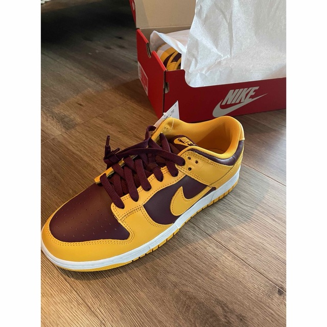 Nike Dunk Low  Gold and Deep Maroon