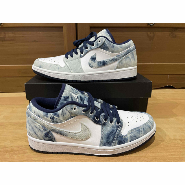 スニーカー NIKE - 27.5 US9.5 AIR JORDAN 1 LOW WASHED DENIM