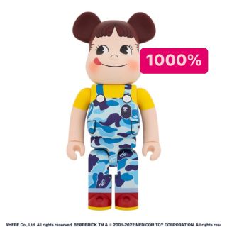 ペコちゃん　BE@RBRICK 1000%  BAPE ブルー　ベアブリック(その他)