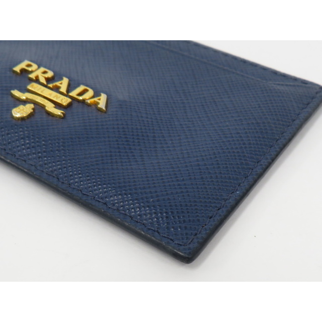 PRADA カードケース 名刺入れ ブルー レザー 1MC208