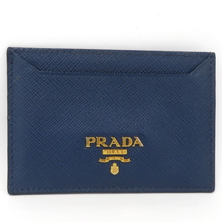プラダ(PRADA)のPRADA カードケース 名刺入れ ブルー レザー 1MC208(名刺入れ/定期入れ)